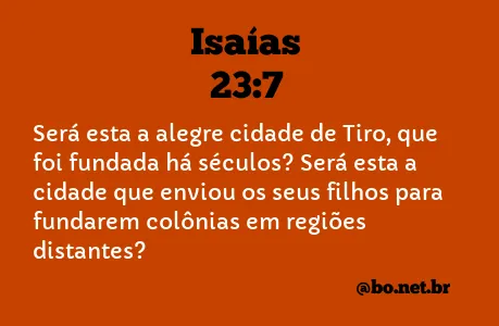 Isaías 23:7 NTLH