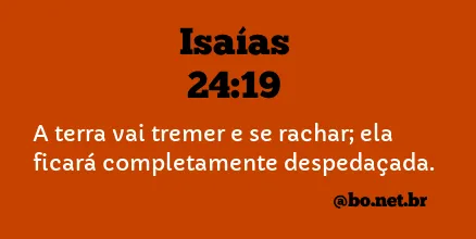 Isaías 24:19 NTLH