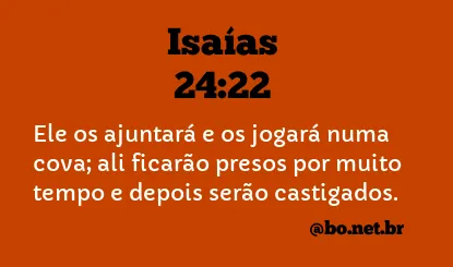 Isaías 24:22 NTLH