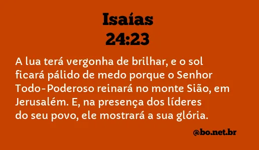 Isaías 24:23 NTLH