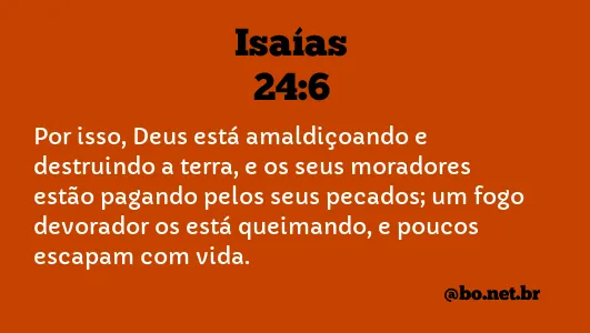 Isaías 24:6 NTLH