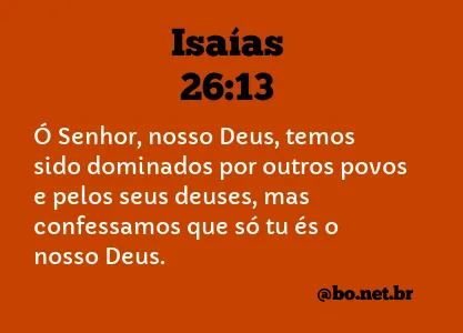 Isaías 26:13 NTLH