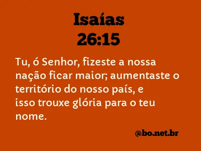 Isaías 26:15 NTLH