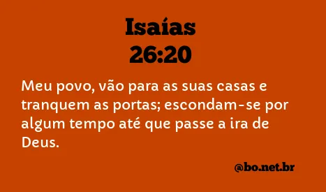 Isaías 26:20 NTLH