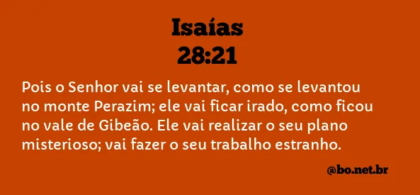 Isaías 28:21 NTLH