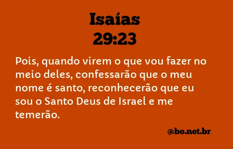 Isaías 29:23 NTLH