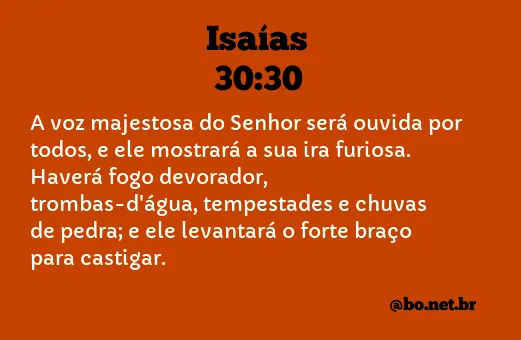 Isaías 30:30 NTLH