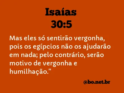 Isaías 30:5 NTLH