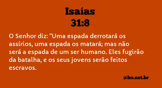 Isaías 31:8 NTLH