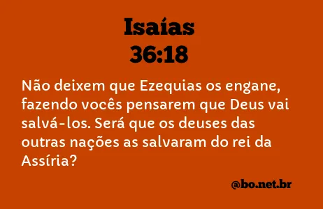 Isaías 36:18 NTLH