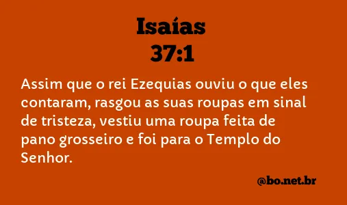 Isaías 37:1 NTLH