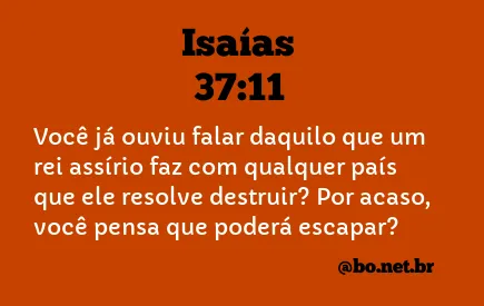 Isaías 37:11 NTLH