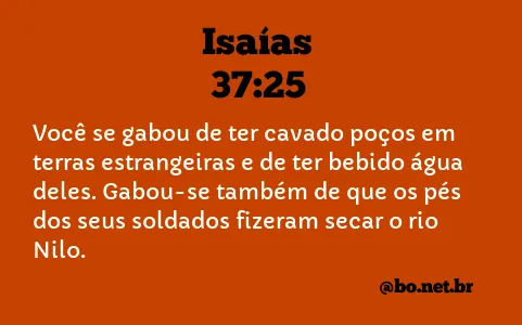 Isaías 37:25 NTLH