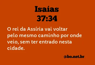 Isaías 37:34 NTLH