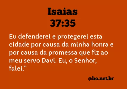 Isaías 37:35 NTLH