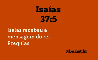 Isaías 37:5 NTLH