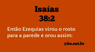 Isaías 38:2 NTLH