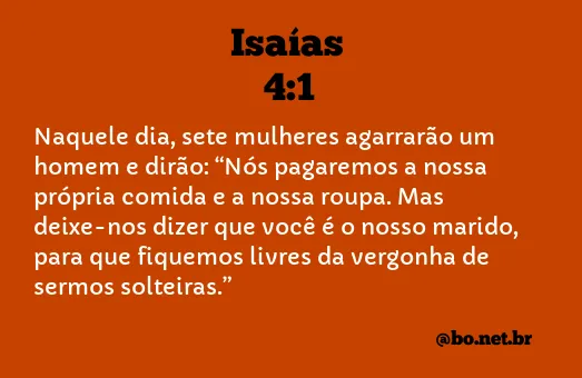 Isaías 4:1 NTLH