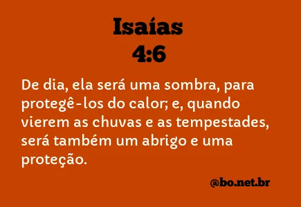 Isaías 4:6 NTLH