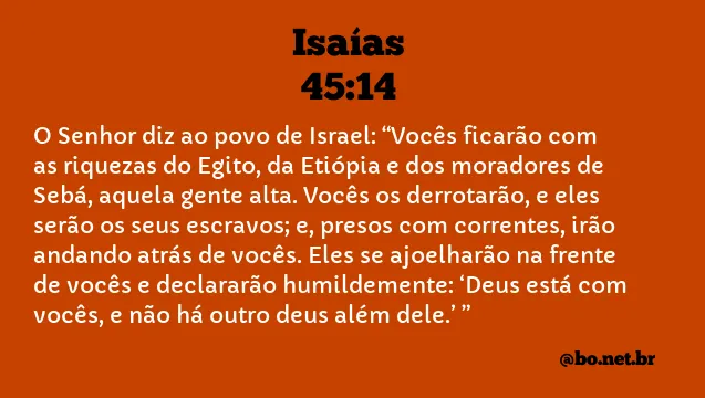 Isaías 45:14 NTLH