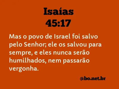 Isaías 45:17 NTLH