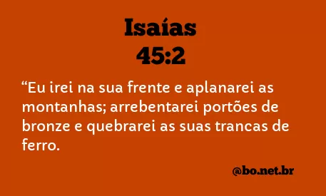 Isaías 45:2 NTLH