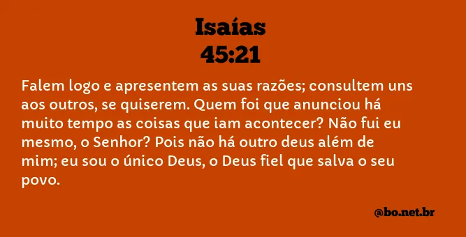 Isaías 45:21 NTLH