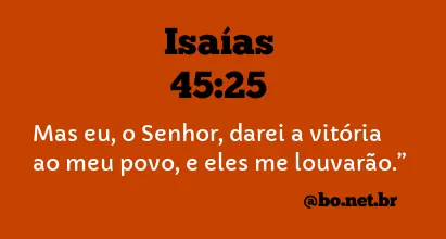 Isaías 45:25 NTLH
