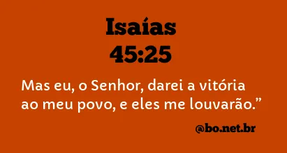 Isaías 45:25 NTLH