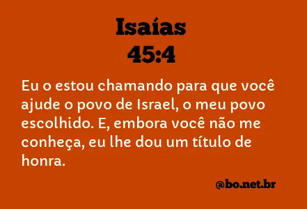 Isaías 45:4 NTLH