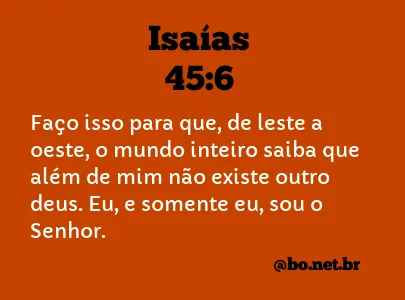 Isaías 45:6 NTLH