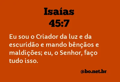 Isaías 45:7 NTLH