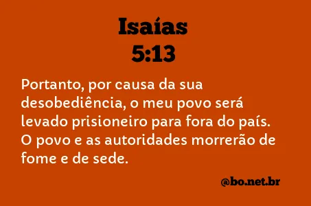 Isaías 5:13 NTLH