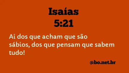 Isaías 5:21 NTLH