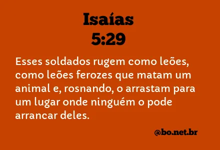 Isaías 5:29 NTLH