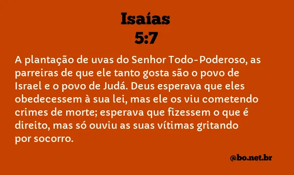 Isaías 5:7 NTLH