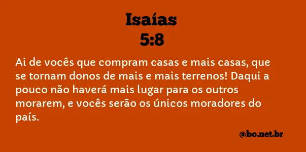 Isaías 5:8 NTLH