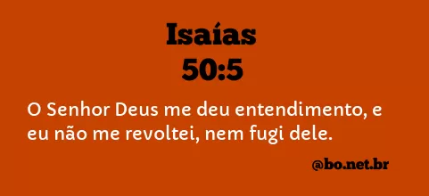 Isaías 50:5 NTLH