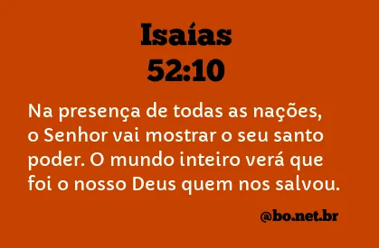 Isaías 52:10 NTLH