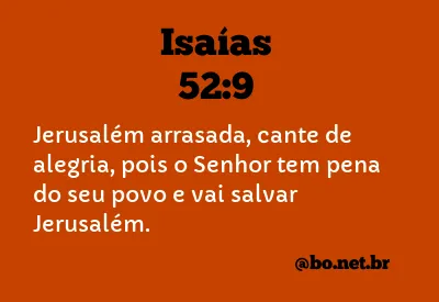 Isaías 52:9 NTLH