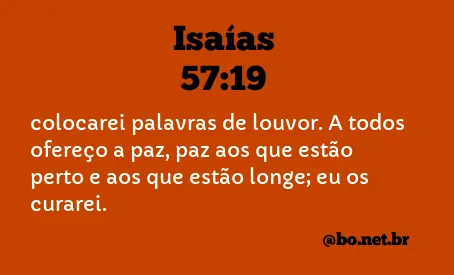 Isaías 57:19 NTLH