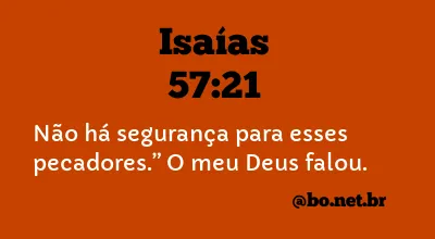 Isaías 57:21 NTLH