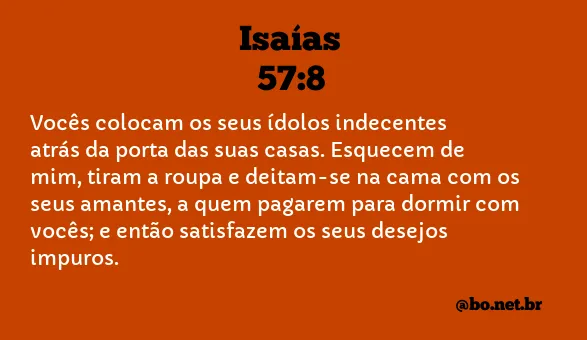 Isaías 57:8 NTLH