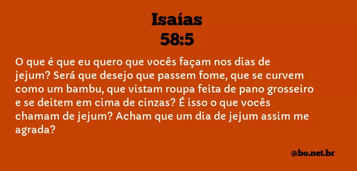 Isaías 58:5 NTLH