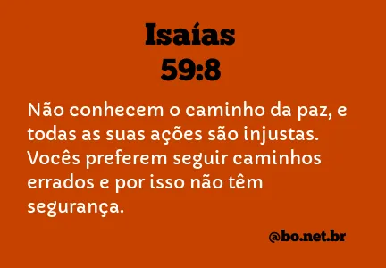 Isaías 59:8 NTLH