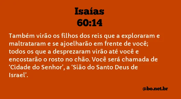 Isaías 60:14 NTLH