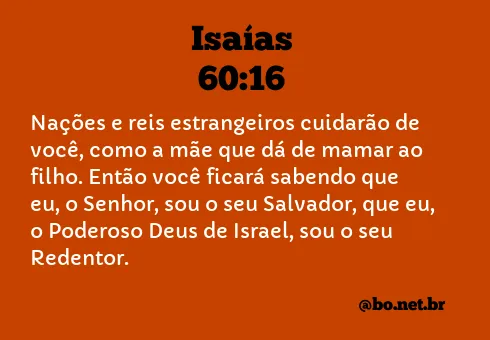 Isaías 60:16 NTLH