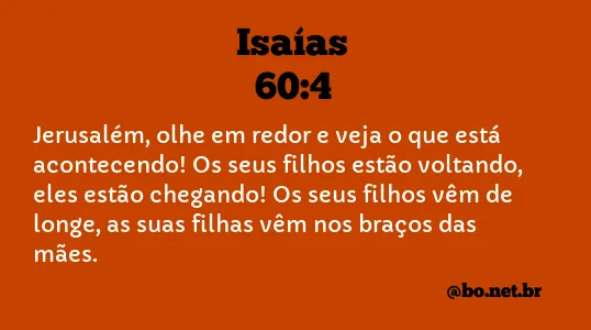 Isaías 60:4 NTLH