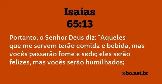 Isaías 65:13 NTLH