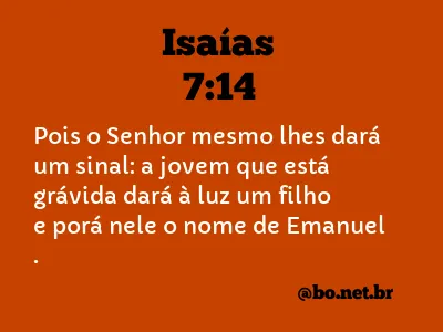 Isaías 7:14 NTLH